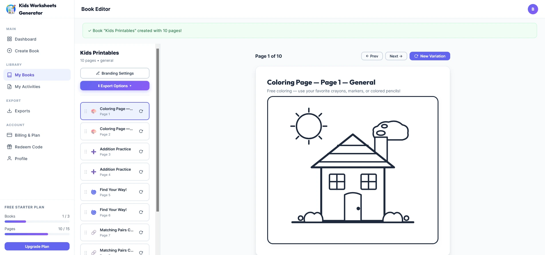 Generated Book Preview displaying complete 3rd grade math sequence